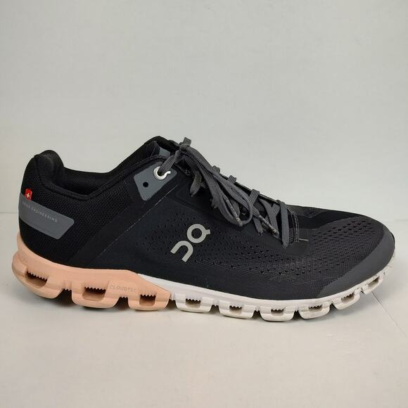 On Cloudflow rock grey/rose streetwear athletic casual running shoes womens 9.5 - Picture 1 of 9